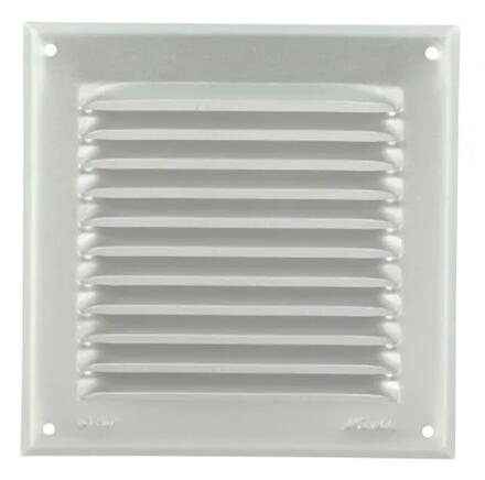 GRILLE D'AERATION A VISSER - En aluminium gris - Persiennes - Avec moustiquaire