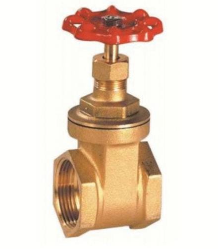 VANNE A SIMPLE OPERCULE - FF cylindrique - Corps, chapeau, axe et opercule laiton - Tige tournante non montante - Joint NBR