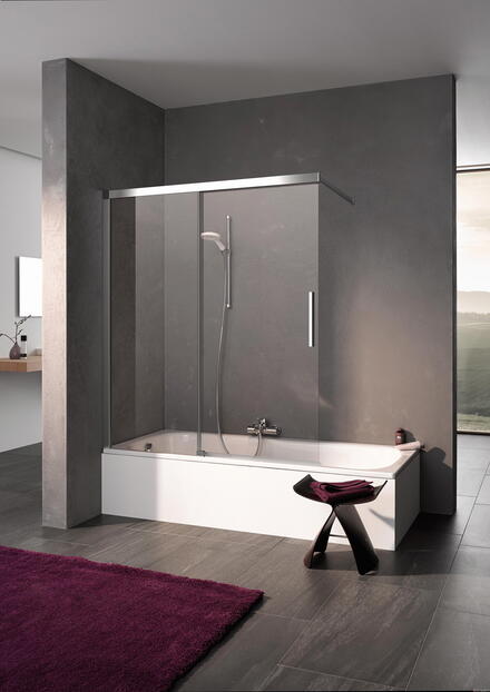 NICA - Paroi baignoire coulissante - Ep. verre : 6 mm - Rothaclean