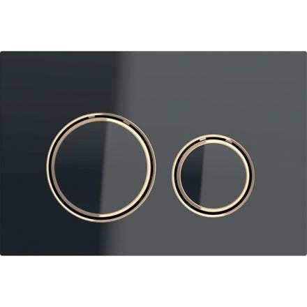 PLAQUE DBL TCHE SIGMA21 NOIR.OR. 115.650.SJ.1 GEBERIT  [115.650.SJ.1]