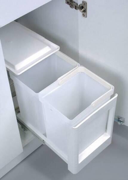 POUBELLE CUISINE 2 BACS 2X10L    GENTE POUB.2 GENTE MEUBLE  [POUB.2] 