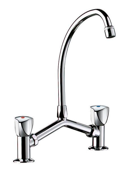 MELANGEUR LAVABO - 2 trous avec têtes à clapet Long-Life