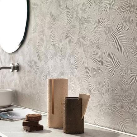 FAI. 3D WALL CARVE LEAF IVORY 40X80 R    A579 ATLAS CONCORDE  [A579]