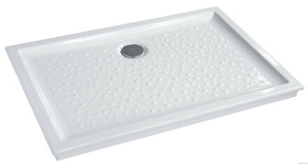 PRIMA - Receveur rectangulaire extra-plat en céramique à encastrer