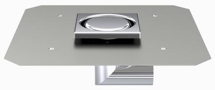 SIPHINOX® AVEC REPRISE D'ETANCHEITE - Siphon inox 100x100 à sortie 40