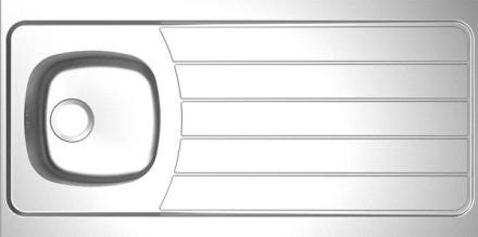 EVIER A POSER REVERSIBLE - ISÉO - Inox lisse 18/10