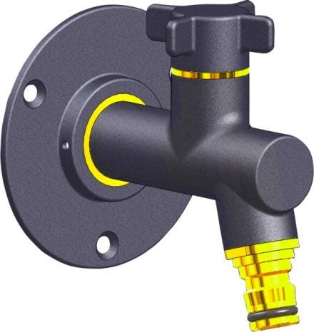 ROBINET D'EXTERIEUR OSLO - Kit robinet vertical + applique 1/2"