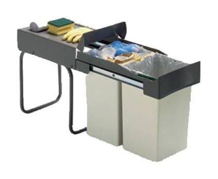 POUBELLE TRI SELECTIF EDIFIS 2X14L  S15Z88140 NEOVA  [S15Z88140]