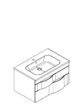 MEUBLE P/VASQ. 80/2TR ILLUSION  LAQUE 1816001