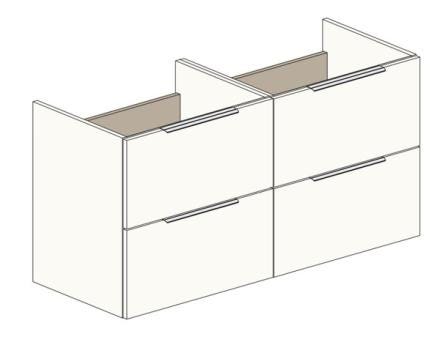MEUBLE S/P METRO26 4T.PO 120DV BLC      -ENS-