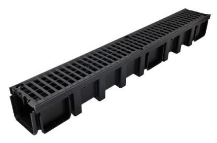 CANIVEAU 1M + GRILLE SYNT.   CONNECTO CAN10BN NICOLL  [CAN10BN]