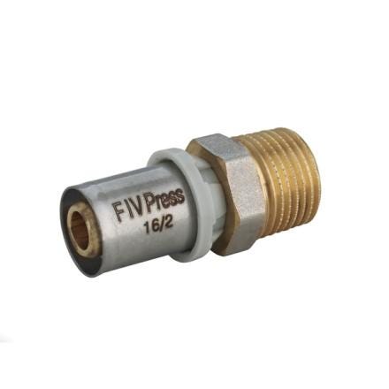 RACCORD MULTICOUCHE A SERTIR ET A VISSER EASYTEC - Raccord droit