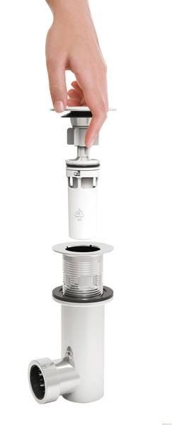 SIPHONETTE - Bonde de lavabo à godet extractible - avec siphon intégré