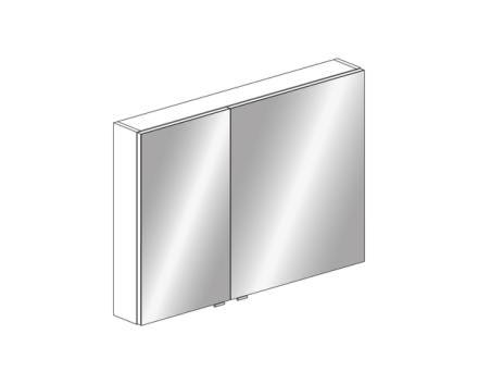 ARMOIRE TOIL. METRO26 2P ASYM. 100CM    SC989