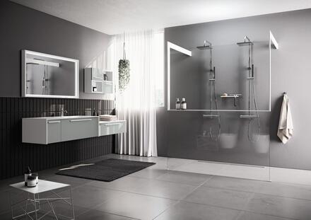 KUADRA HF FRAME - Paroi walk-in avec étagère porte-objets