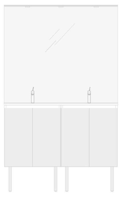 EXCLUSIVITES RICHARDSON PAR GBGROUP - Meuble porte sous-vasque et miroir crédence - Ensemble