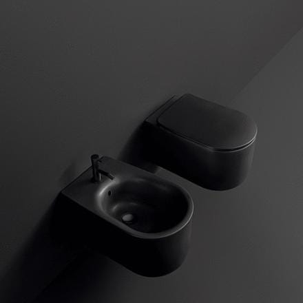 CUVETTE +ABATTANT NOLITA  BLACK/MAT  WCNOLI13 ONDYNA  [WCNOLI13] 