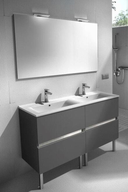 EXCLUSIVITES RICHARDSON PAR GBGROUP - Meuble tiroirs sous-vasque et miroir deco avec applique LED - Ensemble