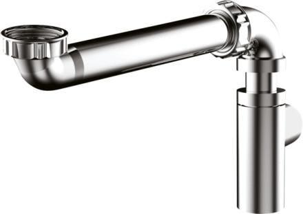 TUBULURE - Tubulure gain d'espace lavabo métallisée