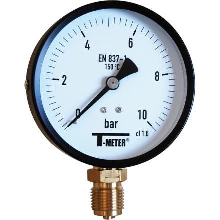 MANOMETRE - Radial - Raccord vertical - Boitier Acier sec