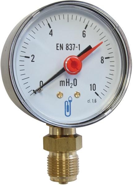 HYDROMETRE - 116-10H - Chauffage - Boîtier ABS sec - Gradué en mètre d'eau
