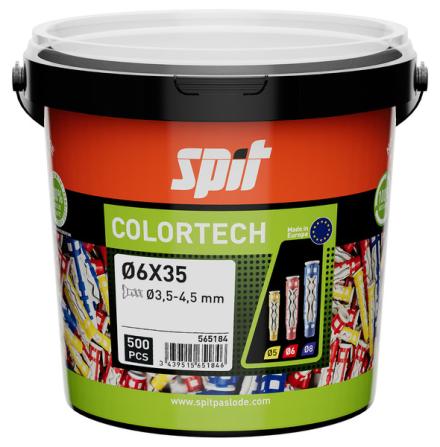 CHEVILLE COLORTECH 6X35 SS.VIS  -500-  565184 SPIT PASLODE  [565184]