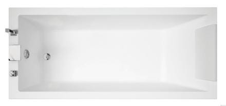CALOS 2.0 - Baignoire rectangulaire avec fond lisse, acrylique