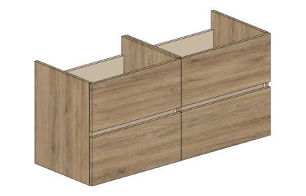 MEUBLE S/PLAN EAZY26 4T 120CM CHENE NAT.  ENS