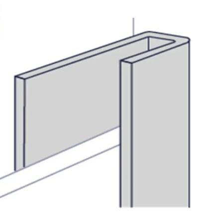 PROFIL BORDURE EN U PR XL ALU 260CM  06490001 GERFLOR