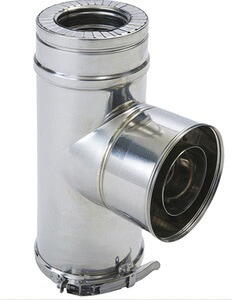 CONDUIT RIGIDE - DOUBLE PAROI INOX 316/304 - SPECIAL POELE A PELLETS - Inox - Pour poêle à pellets