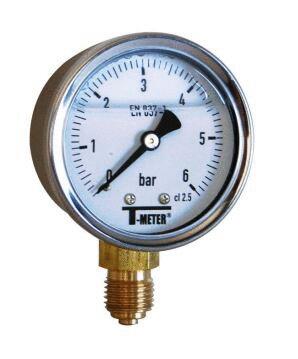 MANOMETRE - A bain de glycérine - Industriel - Boitier Inox  - Radial