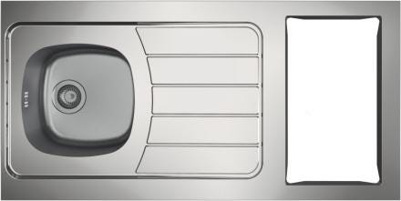 EVIER CUISINETTE ISEO 1C.1000 INOX CPBD100A30 MODERNA FRANCE  [CPBD100A30] 