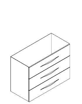 MEUBLE VASQ. BENTO 75X100 3TR   LAQUE 1792121 DECOTEC  [1792121]