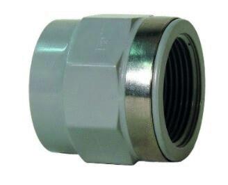MANCHON A COLLER / A VISSER PVC-C METRIQUE - Manchon avec anneau de renforcement inox