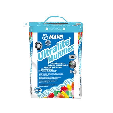 ULTRALITE MULTIFLEX - Mortier colle allégé amélioré C2TES1, déformable, à consistance variable