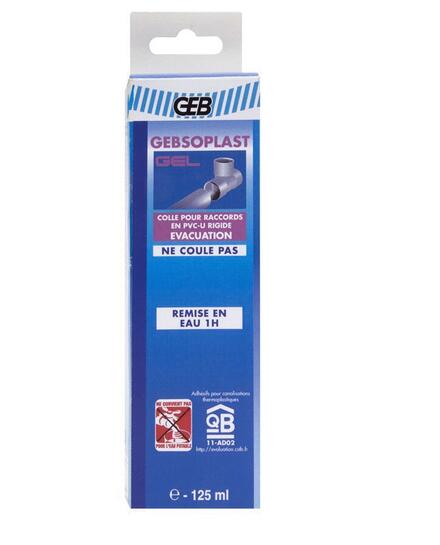 GEBSOPLAST - Colle évacuation en gel pour raccords en PVC rigide