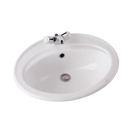 ULYSSE - Vasque en porcelaine vitrifiée à encastrer par le dessus
