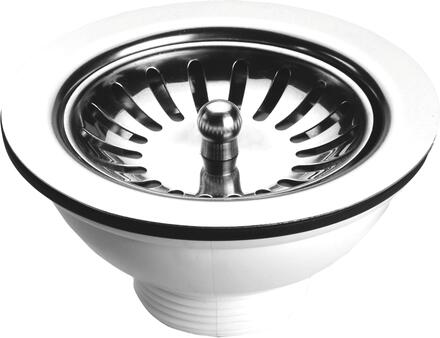 BONDE - A panier ø 114 mm - Pour évier inox, grès et synthèse
