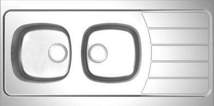 EVIER A POSER REVERSIBLE - ISÉO - Inox lisse 18/10