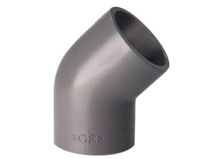 COUDE A COLLER PVC-U METRIQUE - FF - 45°