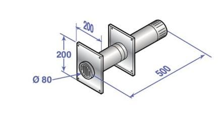 PRISE D'AIR EXT.L500MM        DY38   84887438 DE DIETRICH EQUIP THERMIQU BDR  [84887438]