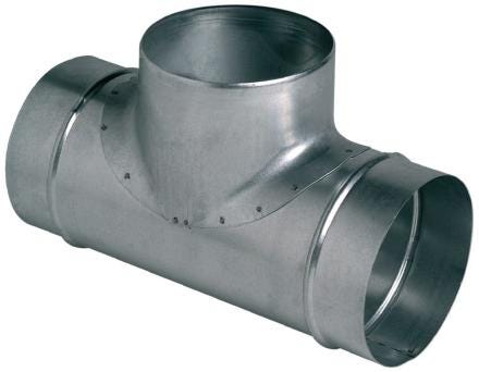 CONDUIT CIRCULAIRE RIGIDE ET SEMI-RIGIDE - Té équerre 90° - GALVA