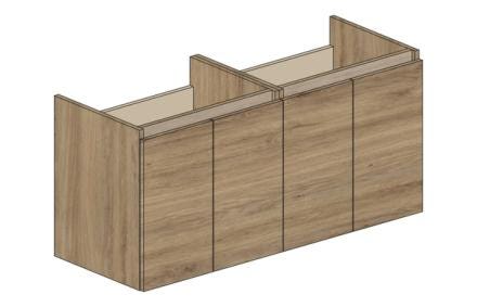 MEUBLE S/PLAN EAZY26 4P 120CM CHENE NAT.  ENS