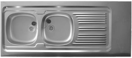 EVIER A POSER REVERSIBLE - LAVELLI - Inox lisse 18/10