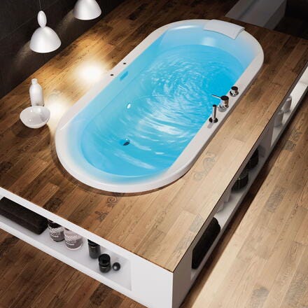 PLENITUDE - Baignoire ovale avec système de massage