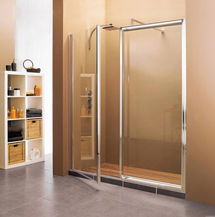 BORA FIDJI - Porte pivotante 70 cm 1 volet et paroi fixe 45 cm