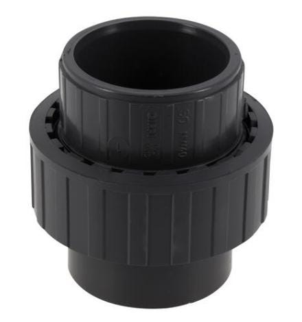 UNION 3 PIECES F-F A COL DN50 PVC-U PR B3P50N
