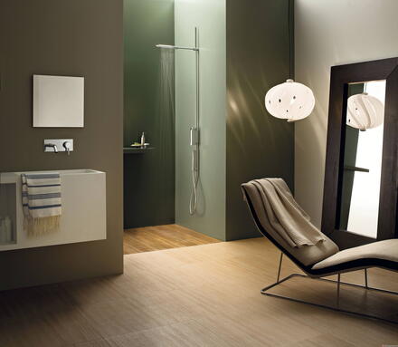 ZEN - Colonne de douche thermostatique apparente (avec corps d'encastrement)
