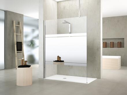 PAROI FIXE L117-120CM V.TR INOX   KUADH120-1Z NOVELLINI FRANCE  [KUADH120-1Z] 