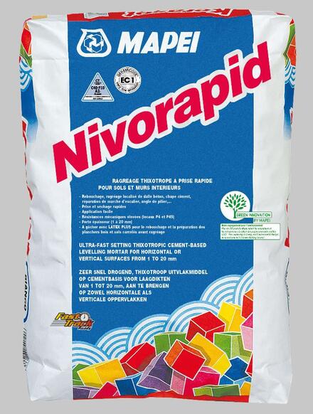NIVORAPID - Mortier ragréage mur et sol NIVORAPID sac 25kg